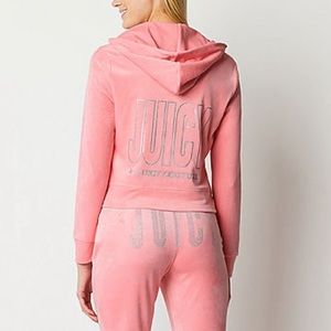 Light Pink / Coral Juicy Couture Tracksuit Jacket & Pants